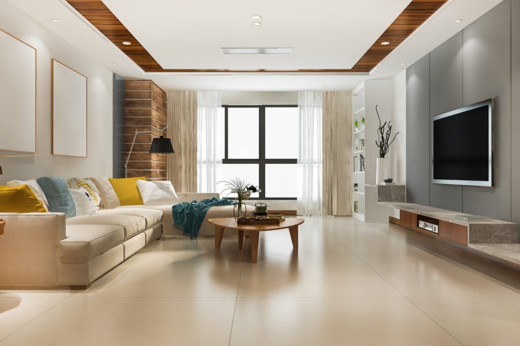 Imagem 3d de uma sala