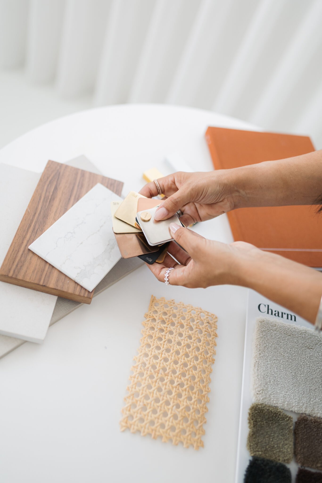 Telma Almeida com material de design de interiores